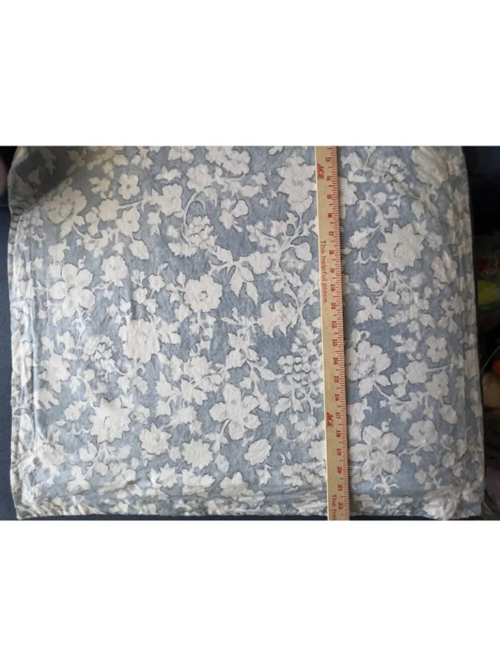 LAUREN RALPH LAUREN Pillow Sham PAIR Blue White Floral Stripe Zipper VTG Cottage